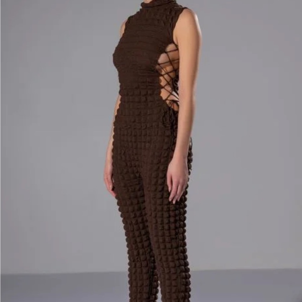 Popcorn textured jumpsuit